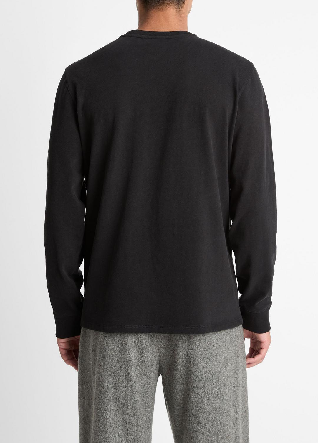 VINCE Sueded Jersey Long-Sleeve Pocket T-Shirt in Long Sleeve