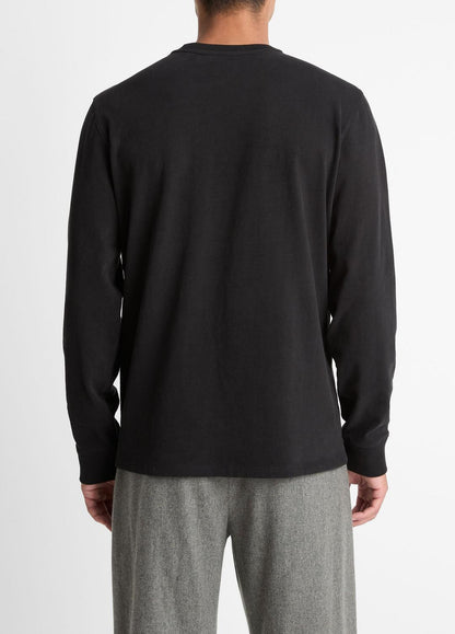 VINCE Sueded Jersey Long-Sleeve Pocket T-Shirt in Long Sleeve