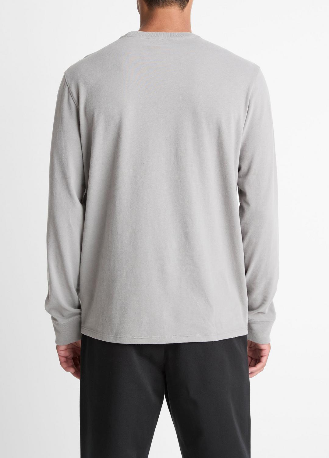 VINCE Sueded Jersey Long-Sleeve Pocket T-Shirt in Long Sleeve