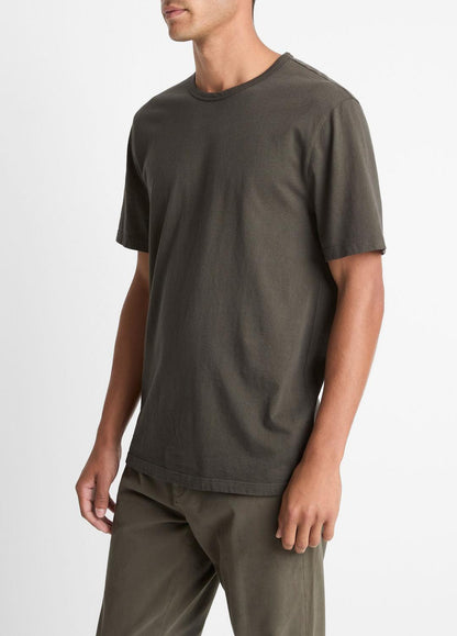VINCE Garment Dye Cotton T-Shirt in Short Sleeve