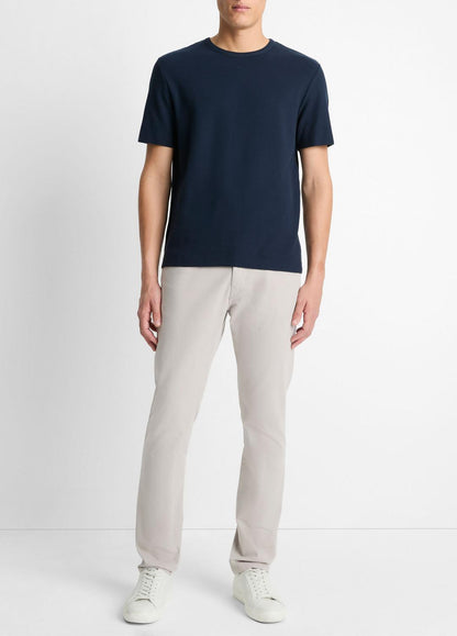 VINCE Pima Cotton Piqué Crew Neck T-Shirt in Short Sleeve
