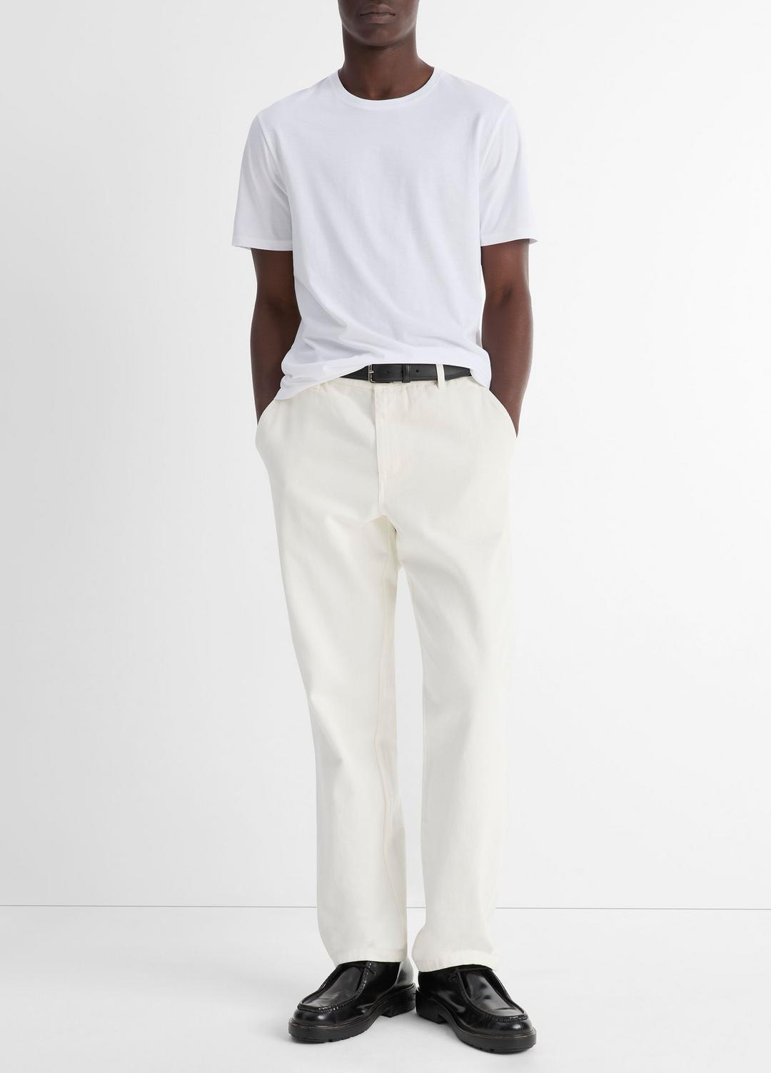 VINCE Pima Cotton Crew Neck T-Shirt in Short Sleeve