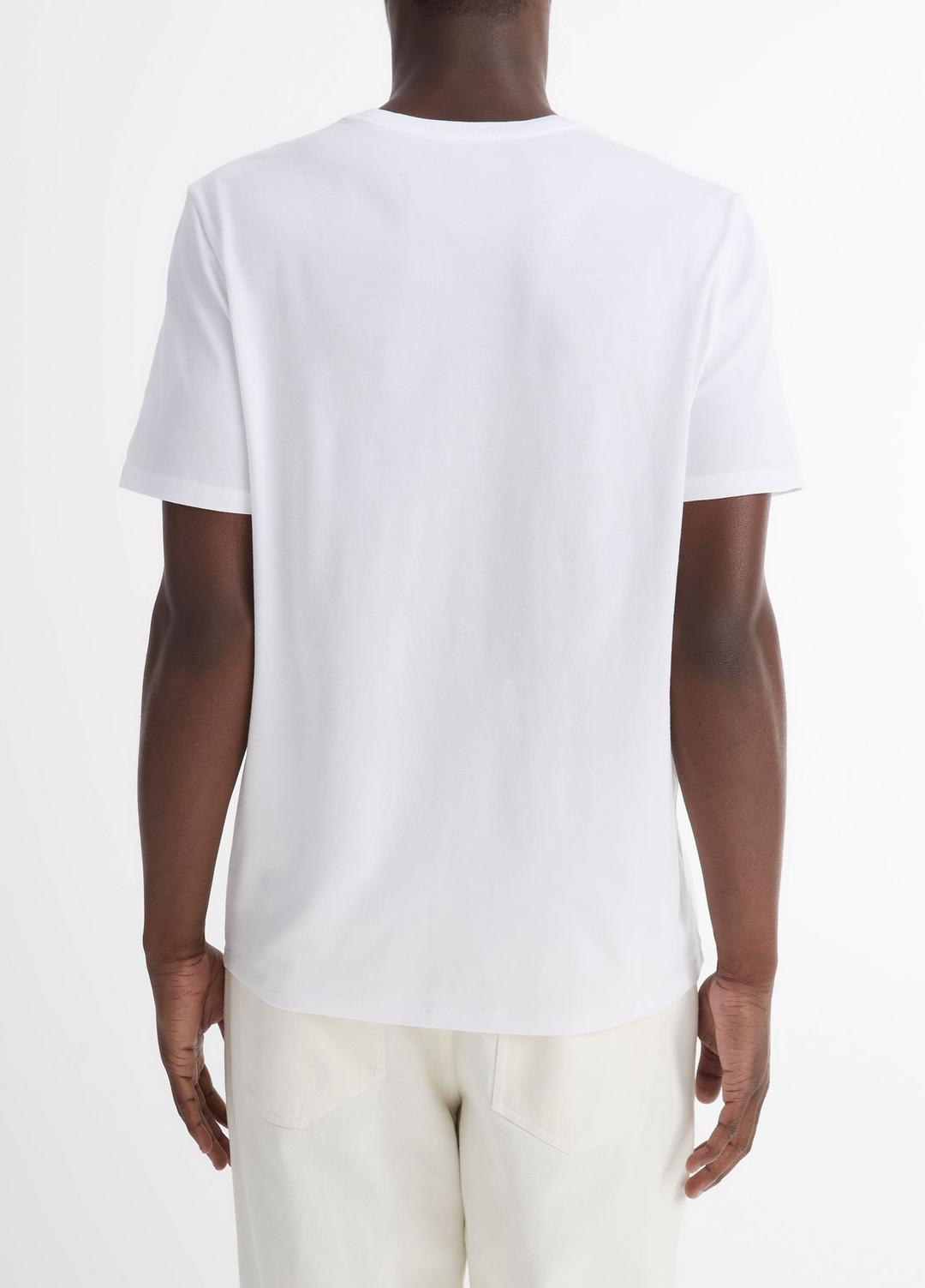 VINCE Pima Cotton Crew Neck T-Shirt in Short Sleeve