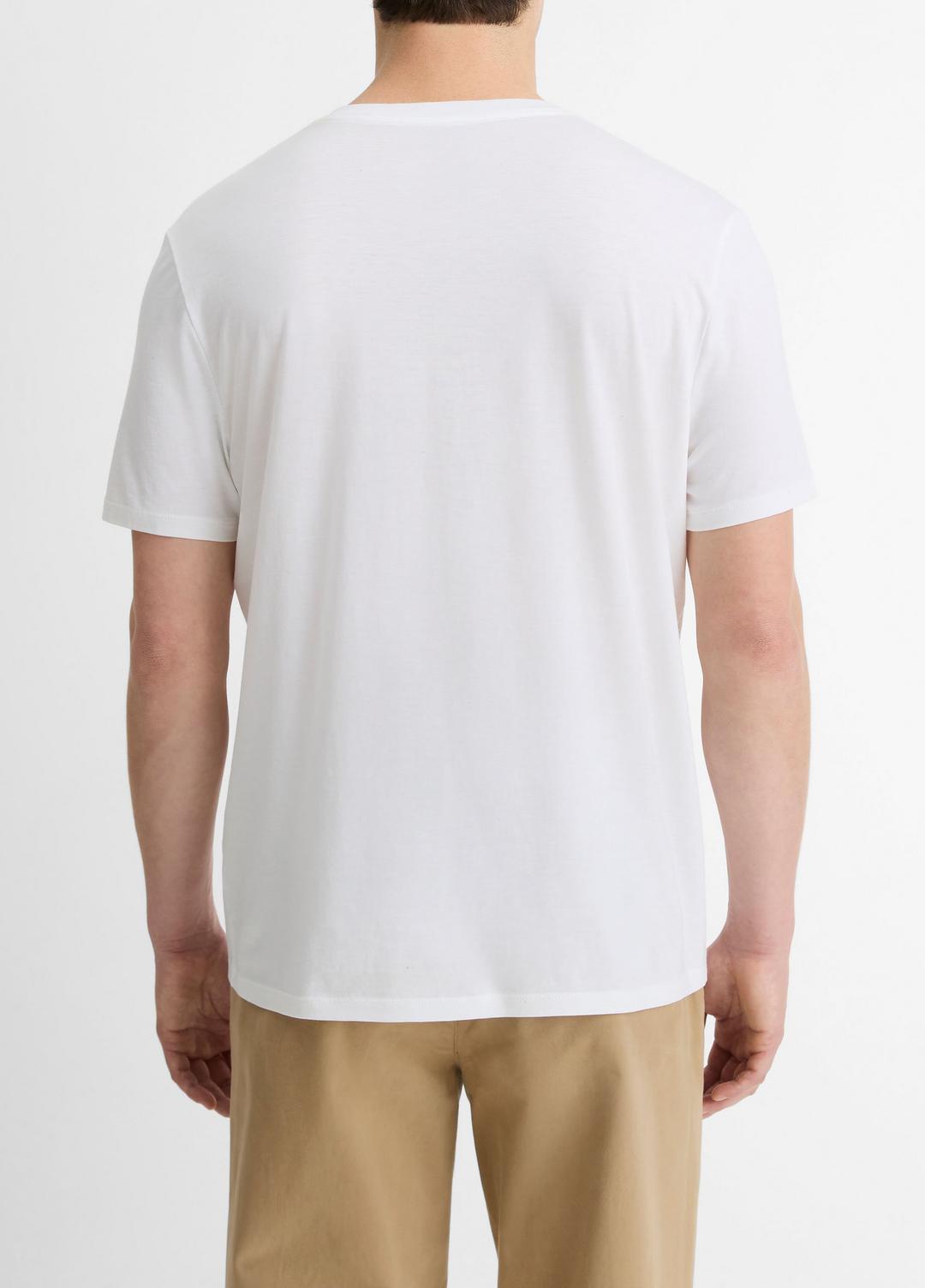VINCE Pima Cotton V-Neck T-Shirt in Short Sleeve