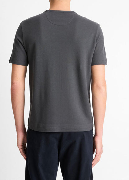 VINCE Pima Cotton Piqué Crew Neck T-Shirt in Short Sleeve