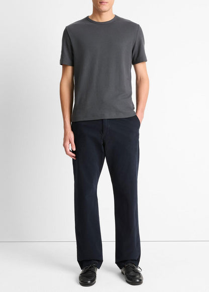 VINCE Pima Cotton Piqué Crew Neck T-Shirt in Short Sleeve