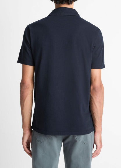 VINCE Garment Dye Cotton Polo Shirt in Henleys & Polos