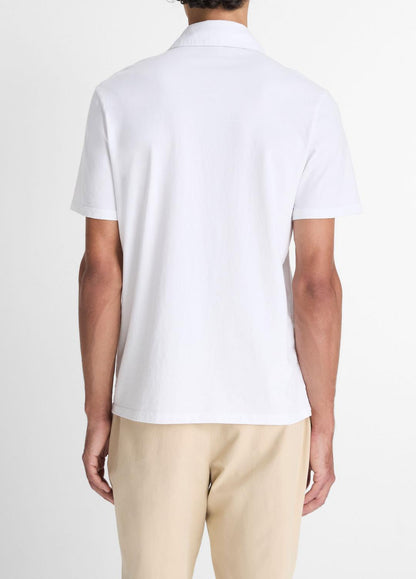 VINCE Garment Dye Cotton Polo Shirt in Henleys & Polos