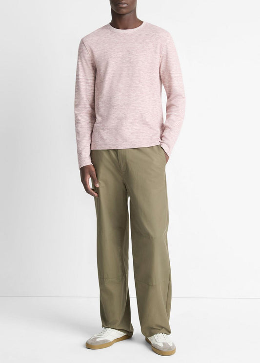 VINCE Space-Dye Cotton-Blend Long-Sleeve T-Shirt in Long Sleeve
