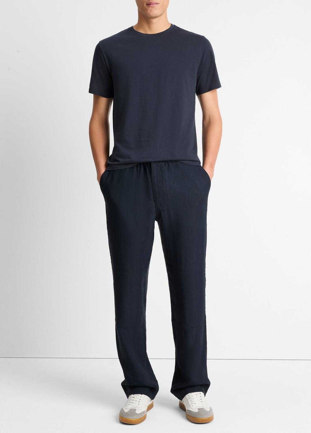 VINCE Pima Cotton Crew Neck T-Shirt in Short Sleeve