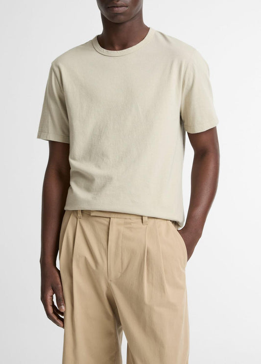 VINCE Garment Dye Cotton T-Shirt in Short Sleeve