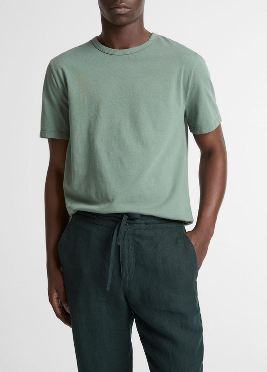 VINCE Garment Dye Cotton T-Shirt in Short Sleeve