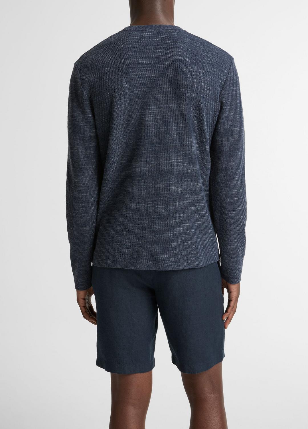 VINCE Double-Knit Cotton-Blend Long-Sleeve Shirt in Long Sleeve