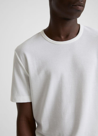 VINCE Pima Cotton Piqué Crew Neck T-Shirt in Short Sleeve
