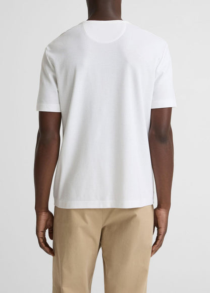 VINCE Pima Cotton Piqué Crew Neck T-Shirt in Short Sleeve