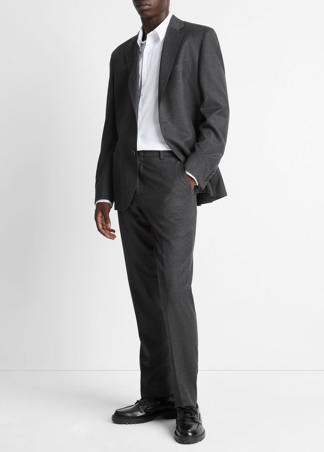 VINCE Wool-Silk Flannel Classic Pant in Trousers