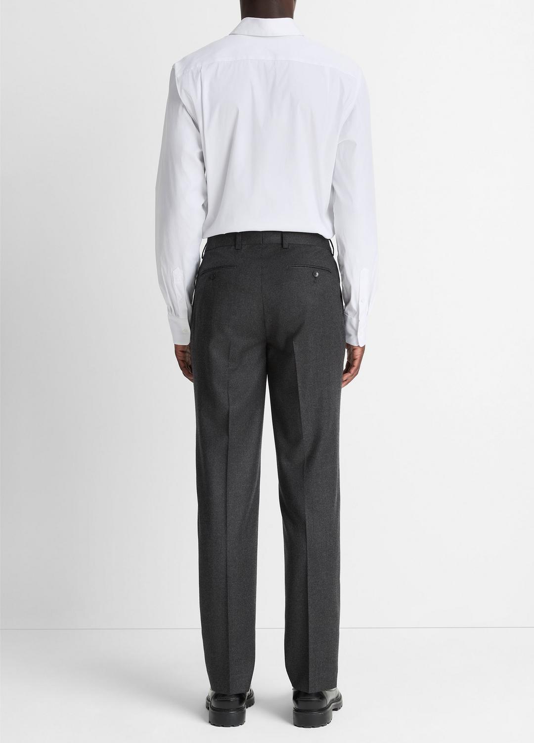 VINCE Wool-Silk Flannel Classic Pant in Trousers