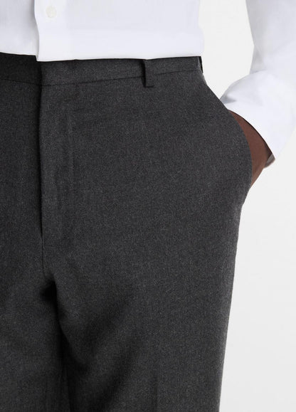 VINCE Wool-Silk Flannel Classic Pant in Trousers