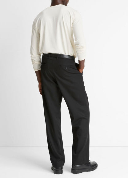 VINCE Wool Double-Pleat Suiting Trouser in Trousers
