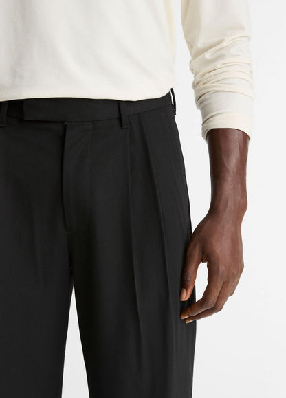 VINCE Wool Double-Pleat Suiting Trouser in Trousers
