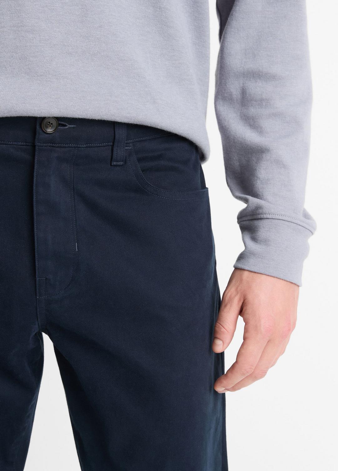 VINCE Dylan Slim 5-Pocket Peached Stretch-Cotton Pant in Trousers