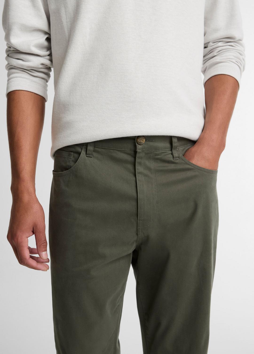 VINCE Dylan Slim 5-Pocket Cotton Sateen Pant in Trousers