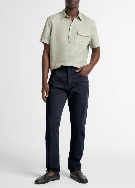 VINCE Dylan Slim 5-Pocket Cotton Sateen Pant in Trousers