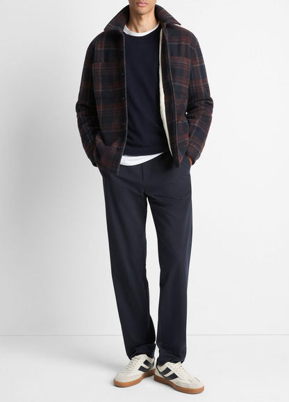 VINCE Sherpa-Lined Plaid Shirt Jacket in Shirt Jackets