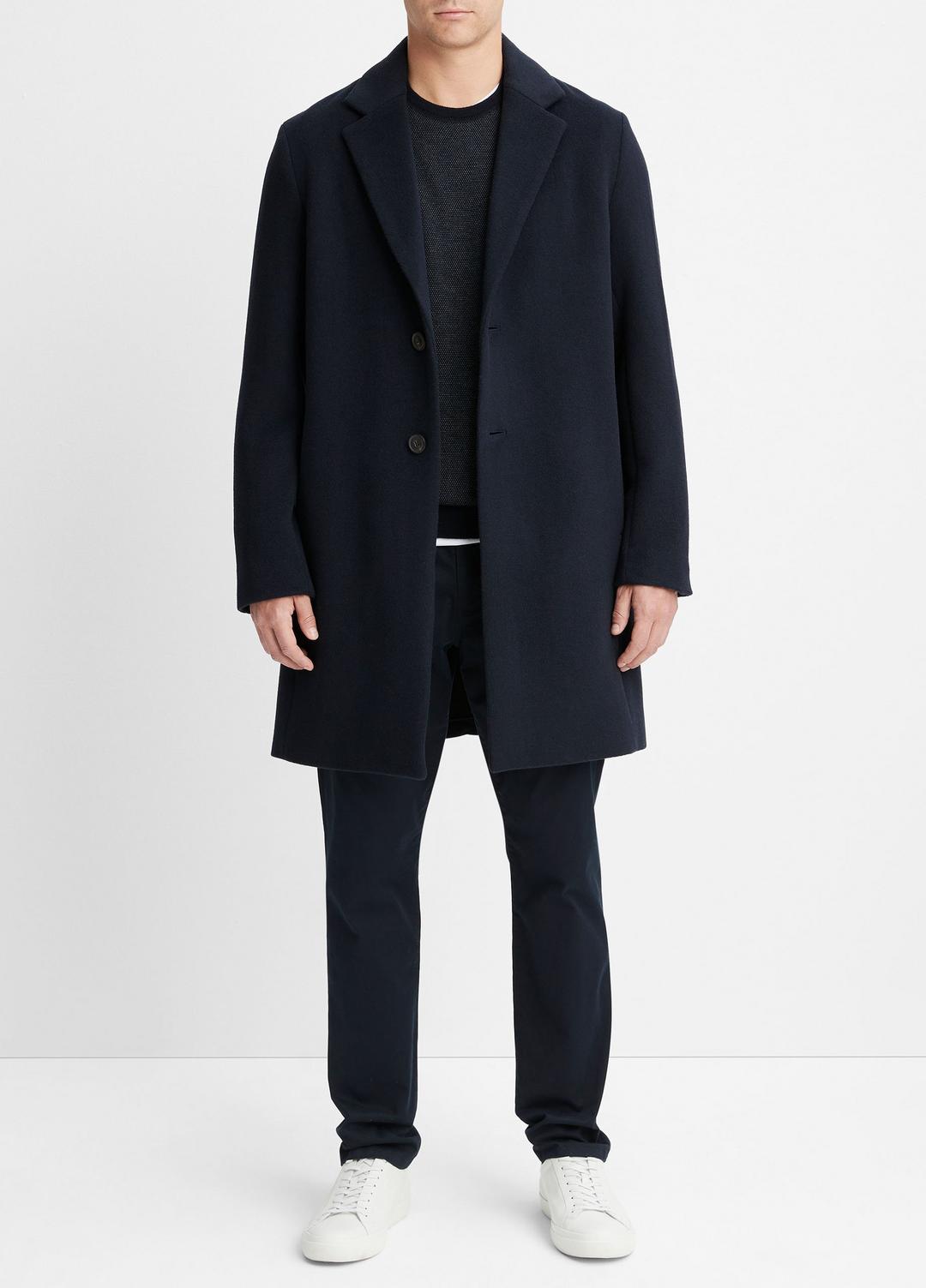 VINCE Classic Italian Wool-Blend Coat in Jackets & Outerwear