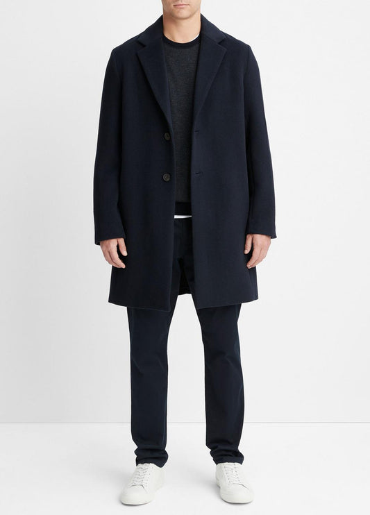 VINCE Classic Italian Wool-Blend Coat in Jackets & Outerwear