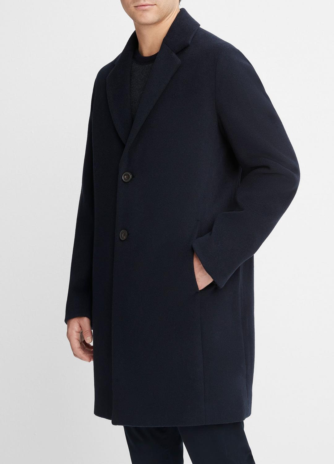 VINCE Classic Italian Wool-Blend Coat in Jackets & Outerwear