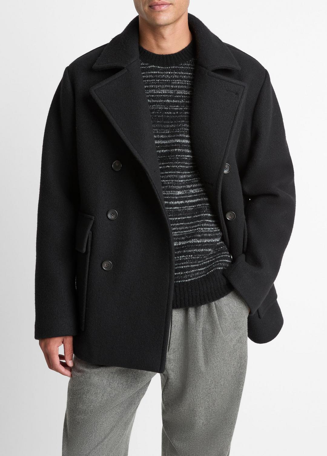 VINCE Italian Wool-Blend Peacoat in Coats