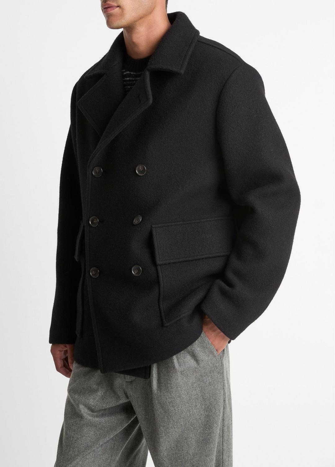 VINCE Italian Wool-Blend Peacoat in Coats