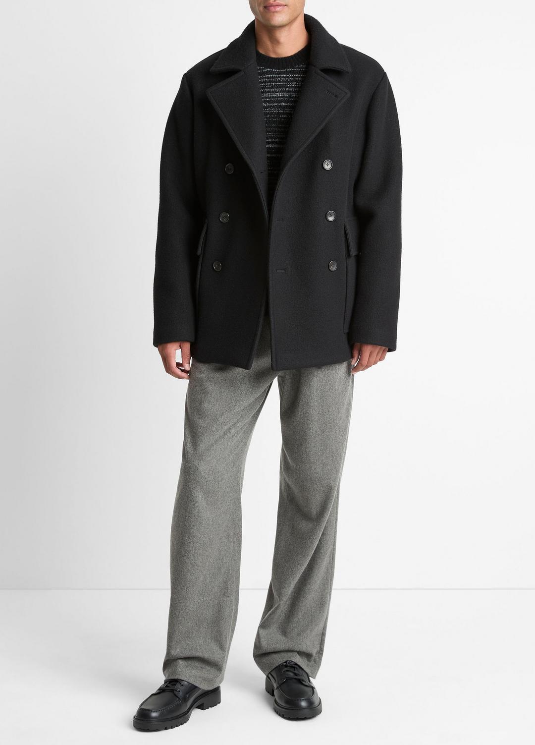 VINCE Italian Wool-Blend Peacoat in Coats