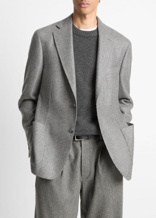 VINCE Houndstooth Cashmere Relaxed Sport Coat in Blazers