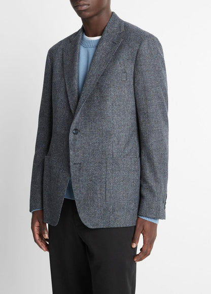 VINCE Plaid Alpaca-Blend Relaxed Sport Coat in Blazers