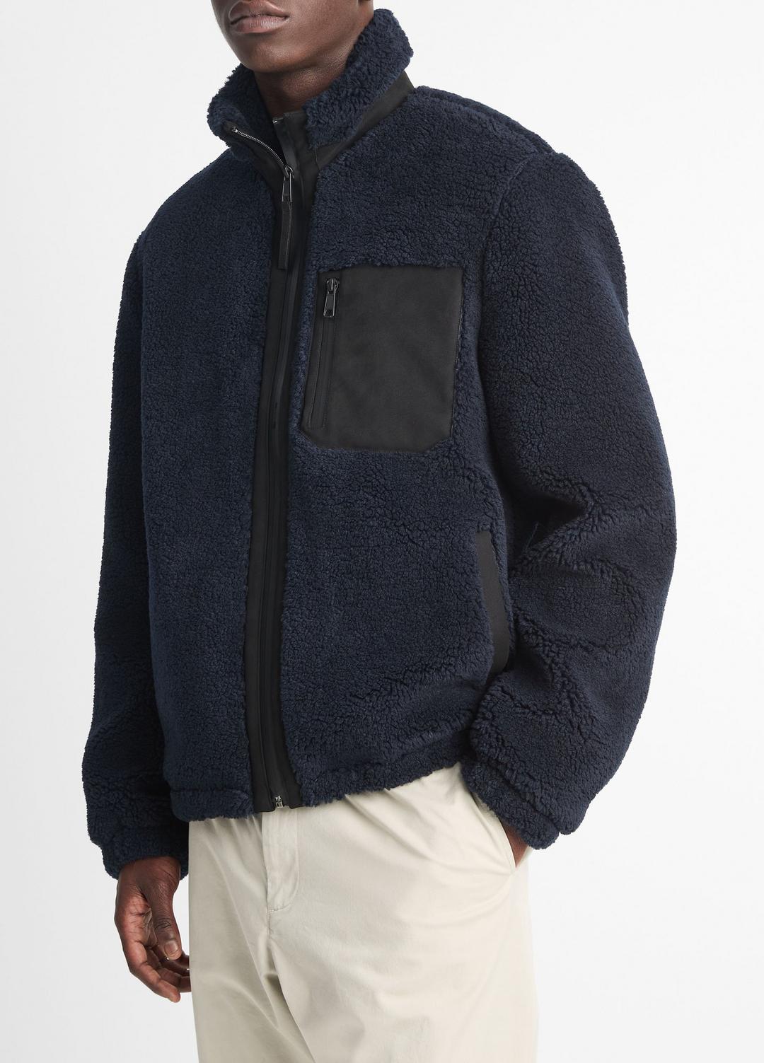 VINCE Sherpa Zip Jacket in Jackets