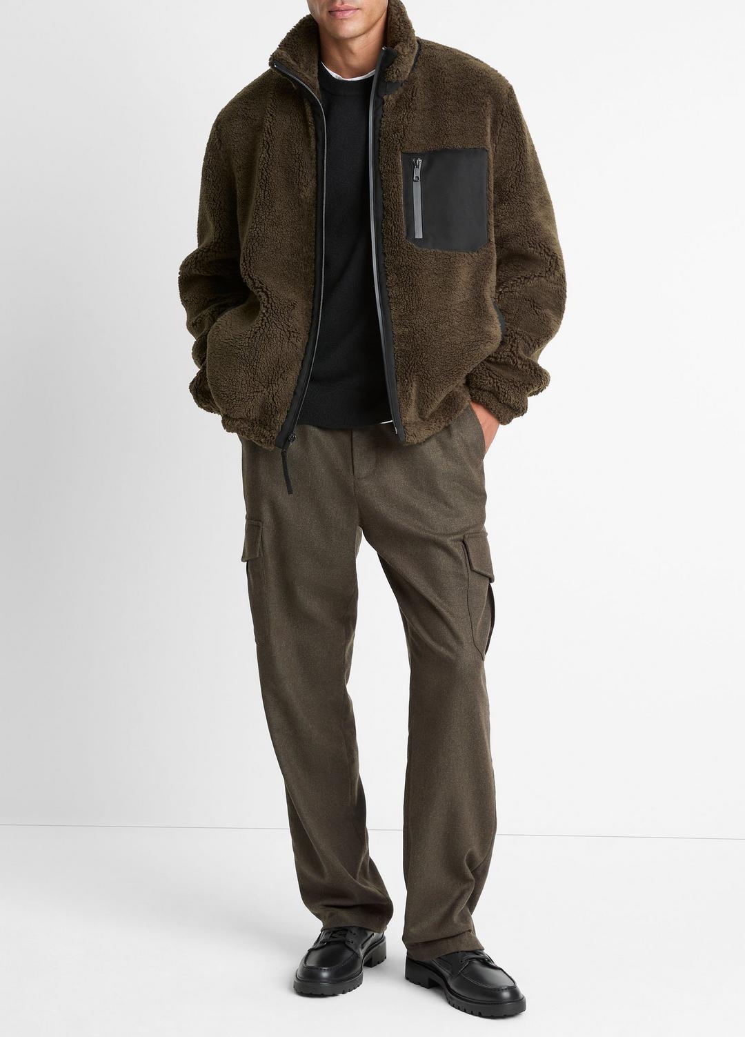 VINCE Sherpa Zip Jacket in Jackets