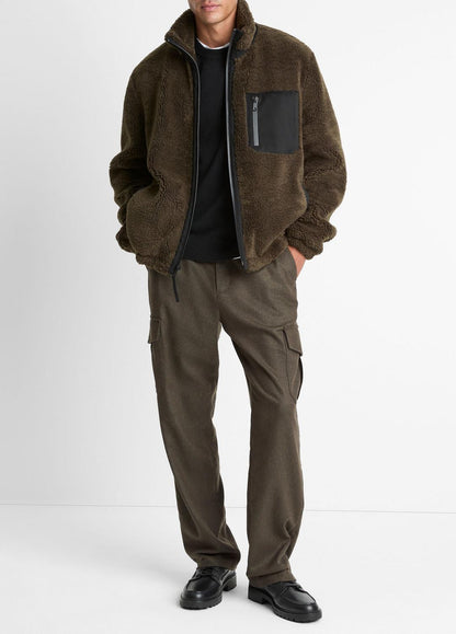 VINCE Sherpa Zip Jacket in Jackets