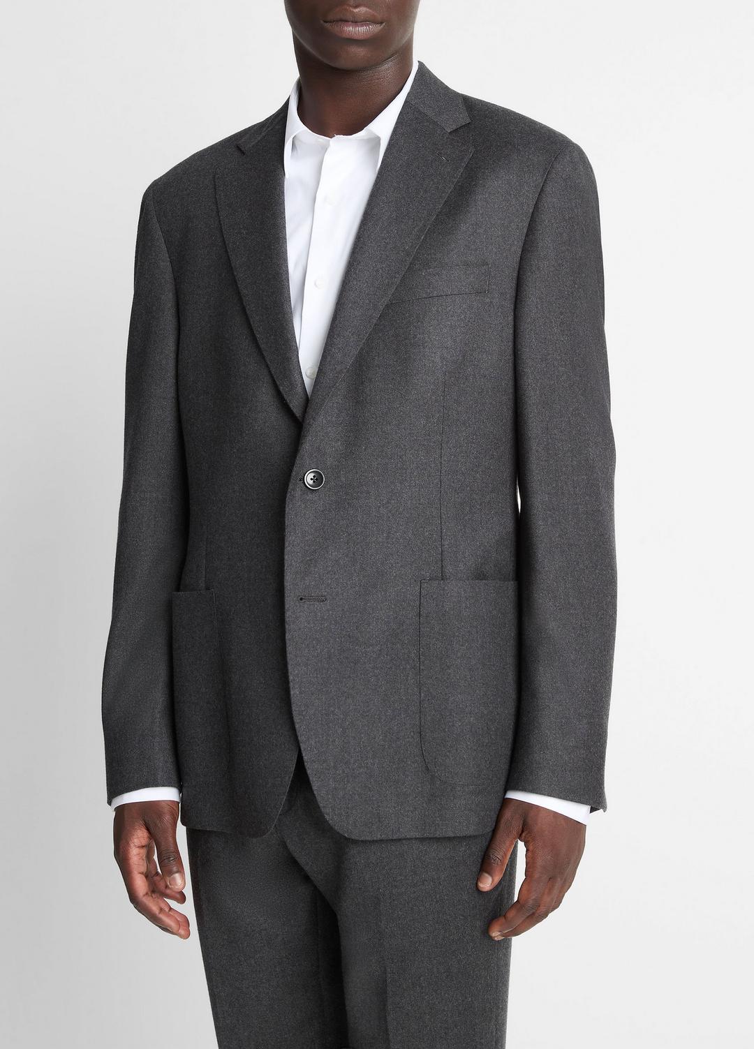 VINCE Wool-Silk Flannel Relaxed Sport Coat in Blazers
