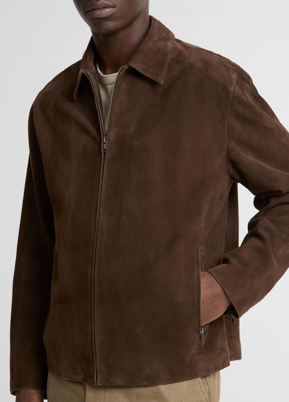 VINCE Suede Moto Jacket in Jackets