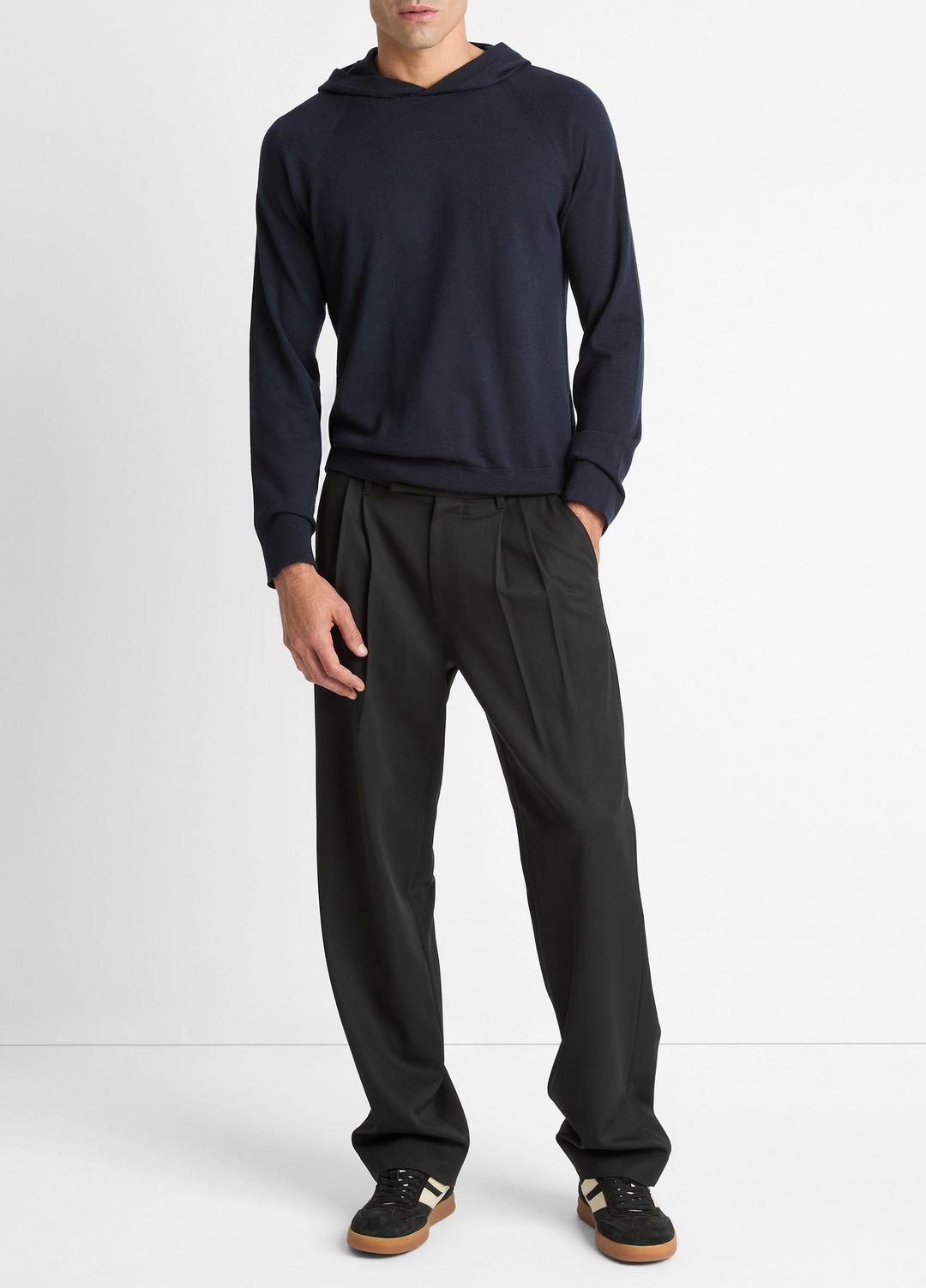 VINCE Featherweight Merino Wool-Cashmere Hoodie in Sweatshirts & Hoodies
