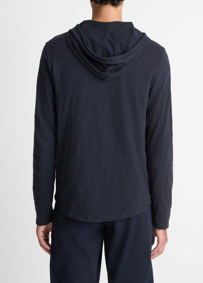 VINCE Textured Cotton Hoodie in Sweatshirts & Hoodies