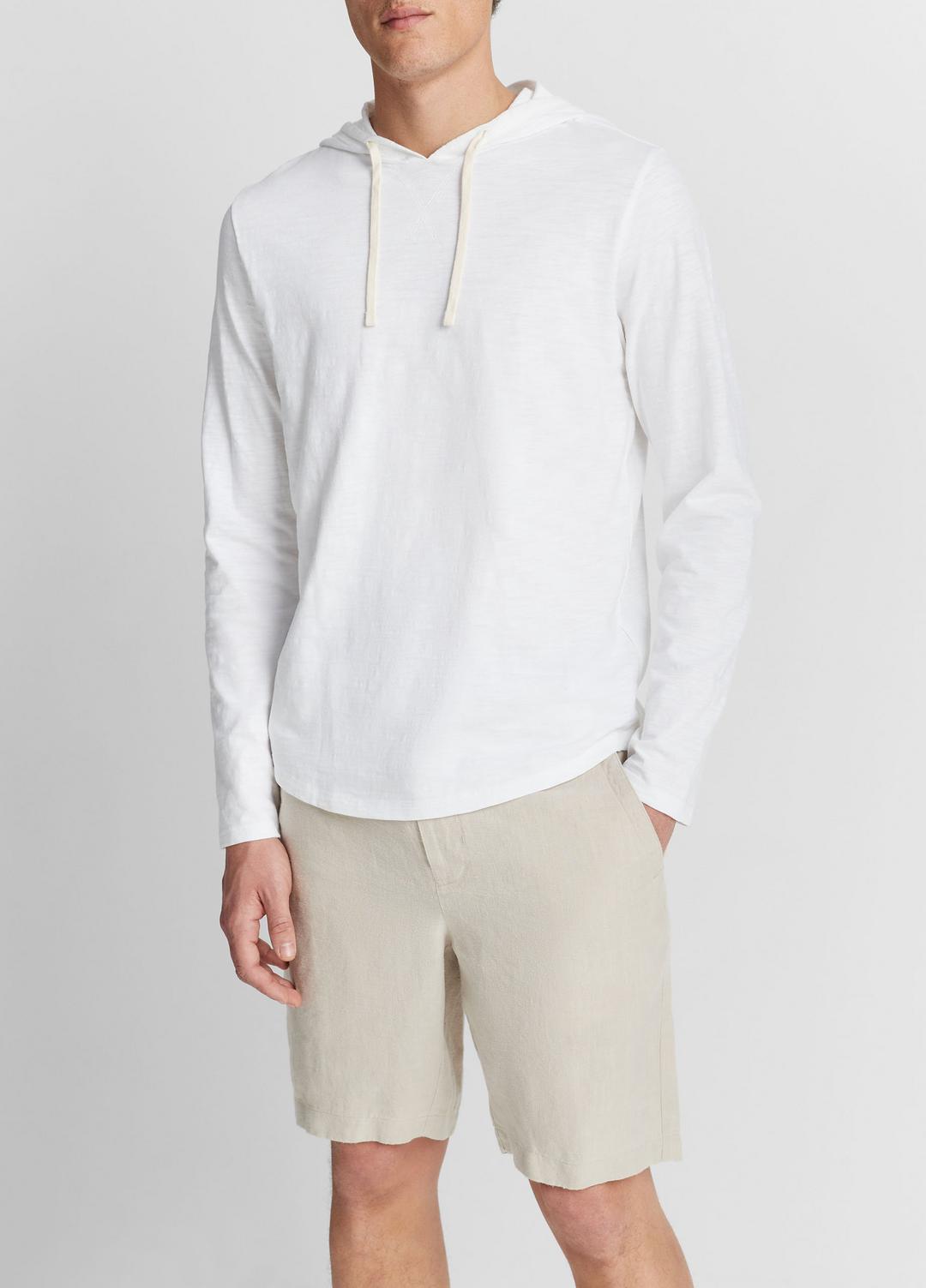 VINCE Textured Cotton Hoodie in Sweatshirts & Hoodies