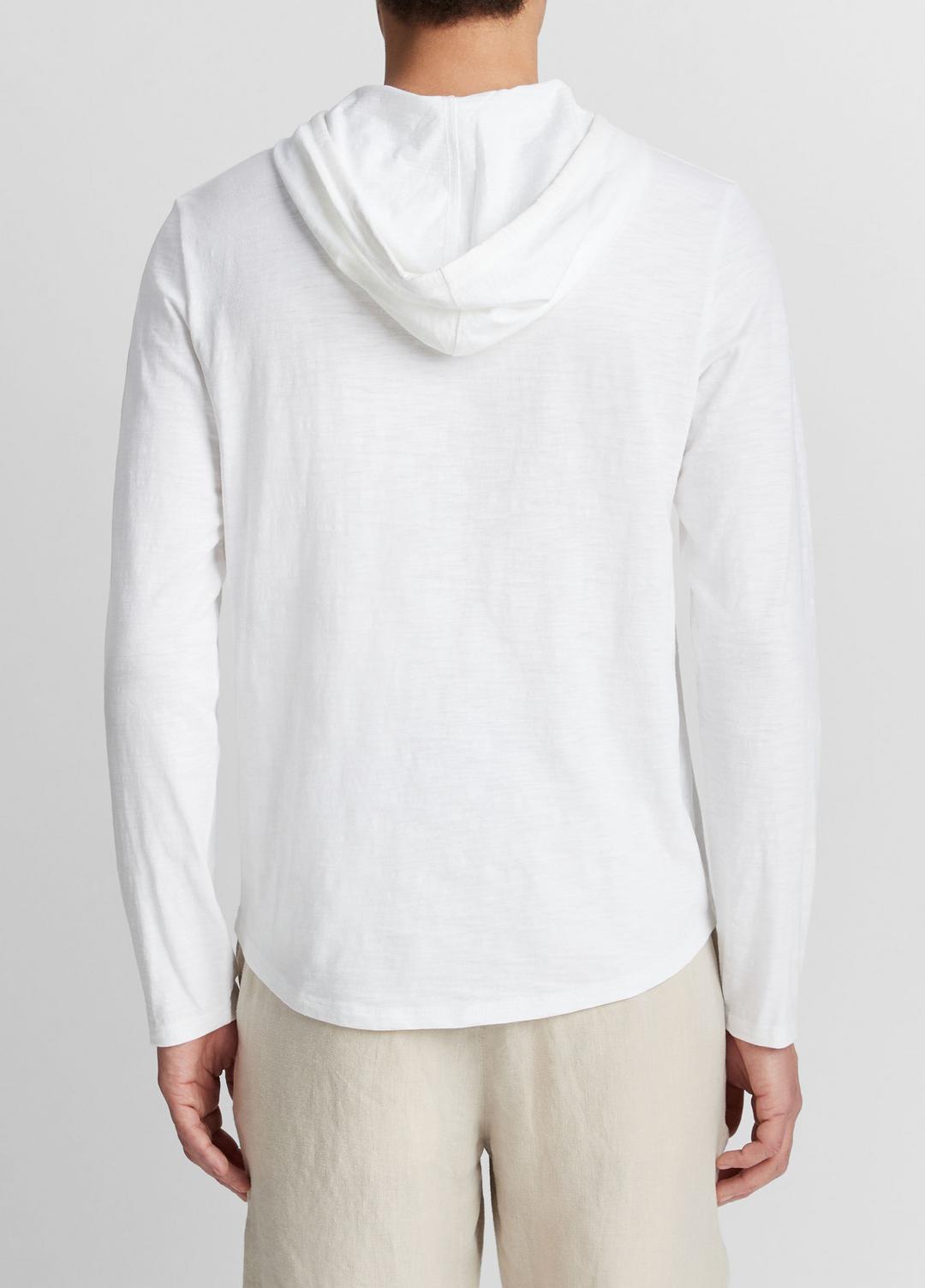 VINCE Textured Cotton Hoodie in Sweatshirts & Hoodies