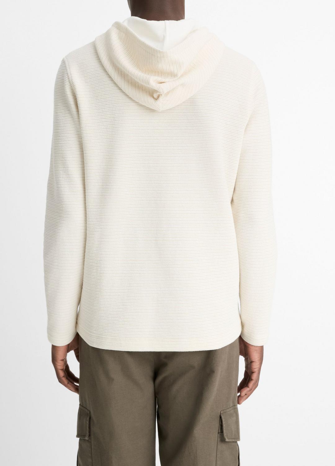 VINCE Variegated Stripe Double-Face Cotton-Blend Hoodie in Sweatshirts & Hoodies
