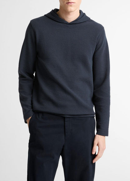 VINCE Variegated Stripe Double-Face Cotton-Blend Hoodie in Sweatshirts & Hoodies