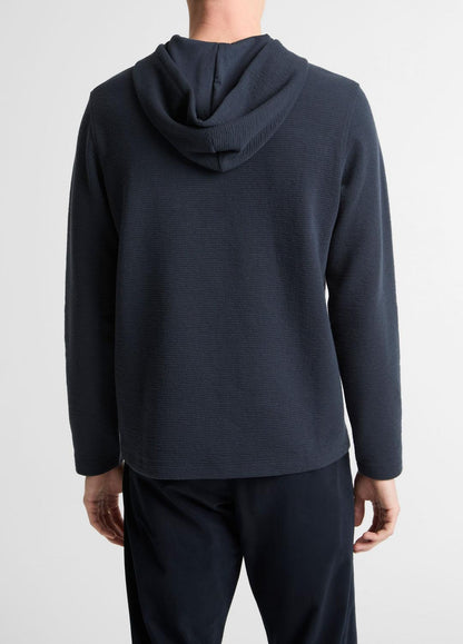 VINCE Variegated Stripe Double-Face Cotton-Blend Hoodie in Sweatshirts & Hoodies