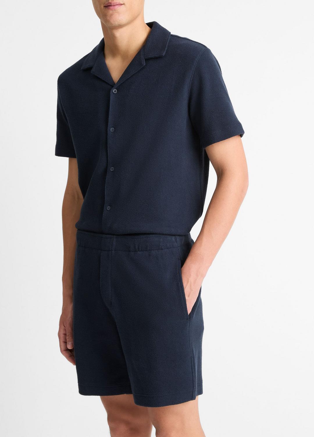 VINCE Cotton Bouclé Pull-On Short in Shorts