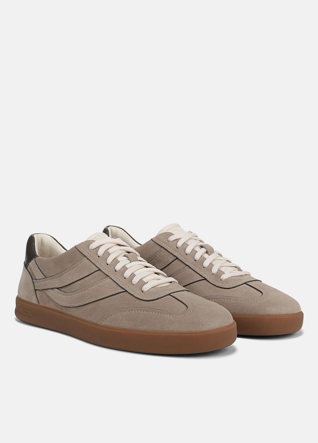 VINCE Oasis Contrast-Edge Suede & Leather Sneaker in Sneakers